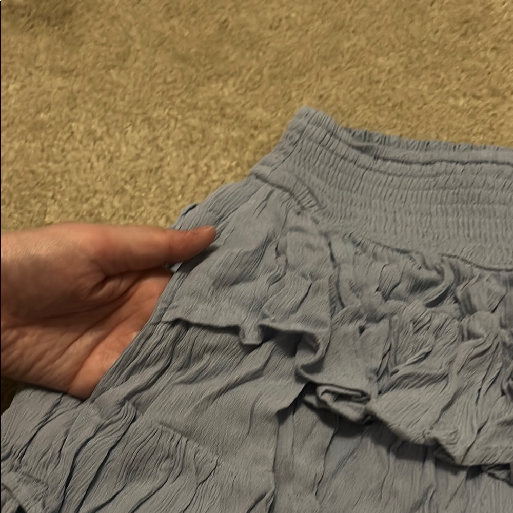 Light Blue Ruffled Skirt - Picture 4 of 4